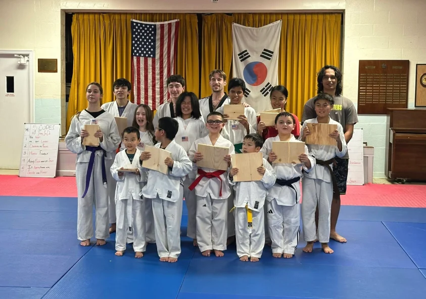 kids practicing martial arts in Broomall, building confidence, focus, and discipline through martial arts training.